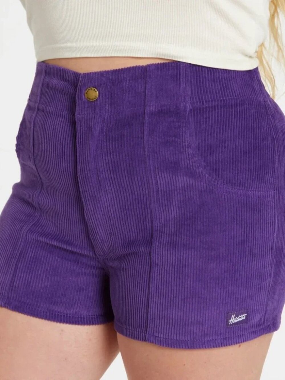 HAMMIES 70s-Style Purple Corduroy Shorts, size 28